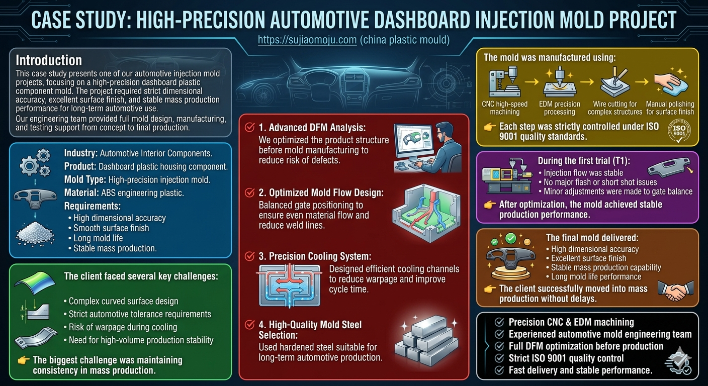 Automotive Injection Mold Case Study: High-Precision Dashboard Component Mold