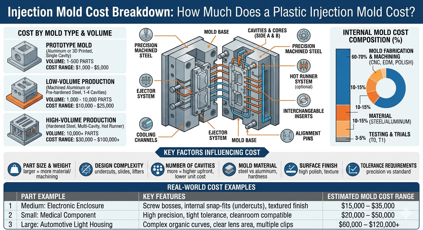 Injection Mold Cost Breakdown: How Much Does a Plastic Injection Mold Cost?